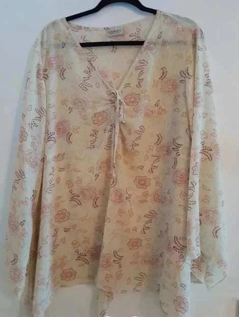 haut beige, imprimé, taille XL, Marque CANDA
